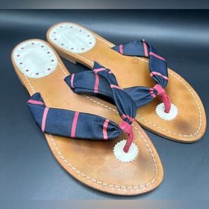 J. Crew-Stylish Blue/Pink Women's Sandals, Size:10, Pre-Owned.‎ Fair condition